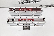 351 Cleveland Aluminum Valve Covers AFTER Chrome-Like Metal Polishing - Aluminum Polishing - Valve Cover Polishing