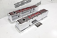 351 Cleveland Aluminum Valve Covers AFTER Chrome-Like Metal Polishing - Aluminum Polishing - Valve Cover Polishing