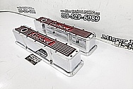 351 Cleveland Aluminum Valve Covers AFTER Chrome-Like Metal Polishing - Aluminum Polishing - Valve Cover Polishing