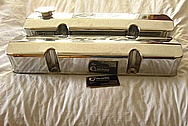 Chevy 427 Aluminum Valve Covers BEFORE Chrome-Like Metal Polishing and Buffing Services / Restoration Services