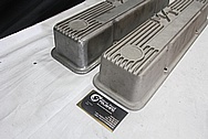 1960's Mickey Thompson Vintage Aluminum V8 Engine Valve Covers BEFORE Chrome-Like Metal Polishing and Buffing Services Plus Custom Painting Services 