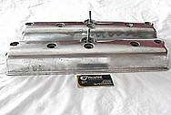 1950 Riley RMC 2 1/2 Aluminum Valve Covers BEFORE Chrome-Like Metal Polishing and Buffing Services