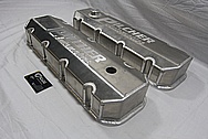 Pilcher Racing Aluminum Valve Covers BEFORE Chrome-Like Metal Polishing and Buffing Services / Restoration Services
