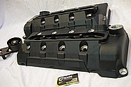 Ford Mustang Shelby GT500 Aluminum Valve Covers BEFORE Chrome-Like Metal Polishing and Buffing Services