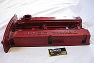 2006 Mitsubishi EVO 9 Turbo Aluminum Valve Cover BEFORE Chrome-Like Metal Polishing and Buffing Services