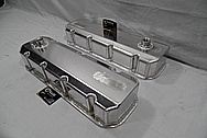 V8 Sheet Metal Valve Covers BEFORE Chrome-Like Metal Polishing and Buffing Services / Restoration Services 