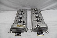 Ford Mustang Cobra Aluminum Valve Covers BEFORE Chrome-Like Metal Polishing and Buffing Services / Restoration Services 