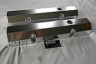 Sheet Metal Aluminum Valve Covers BEFORE Chrome-Like Metal Polishing and Buffing Services / Restoration Services