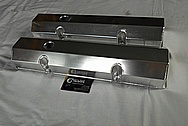 Sheet Metal Aluminum Valve Covers BEFORE Chrome-Like Metal Polishing and Buffing Services / Restoration Services