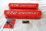 572 Chevorlet Aluminum Valve Covers BEFORE Chrome-Like Metal Polishing and Buffing Services / Restoration Services