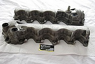 2005, 2006, 2007, 2008, 2009, 2010 Ford Mustang 4.6L V8 Magnesium Valve Covers BEFORE Chrome-Like Metal Polishing and Buffing Services Plus Clearcoating Services