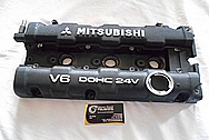 Mitsubishi v6 DOHC 24v Aluminum Valve Covers BEFORE Chrome-Like Metal Polishing and Buffing Services / Restoration Services