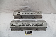 Aluminum Chevorlet Valve Covers BEFORE Chrome-Like Metal Polishing and Buffing Services / Restoration Services 