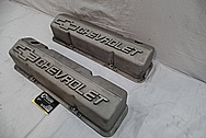 Aluminum Chevorlet Valve Covers BEFORE Chrome-Like Metal Polishing and Buffing Services / Restoration Services 