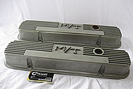 1966 Pontiac GTO M/T Aluminum Valve Covers BEFORE Chrome-Like Metal Polishing and Buffing Services