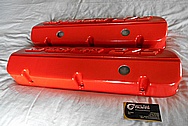 Chevrolet 572 Aluminum Valve Cover BEFORE Chrome-Like Metal Polishing and Buffing Services / Restoration Services