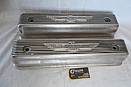 1957 Ford Skyliner 312 Cubic Inch Ford Thunderbird Engine Aluminum Valve Covers BEFORE Chrome-Like Metal Polishing and Buffing Services / Restoration Service Plus Custom Painting Services 