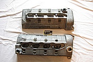 Ford Mustang V8 Aluminum Valve Covers BEFORE Chrome-Like Metal Polishing and Buffing Services