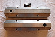 1967 Chevy Camaro V8 Aluminum Valve Covers BEFORE Chrome-Like Metal Polishing and Buffing Services