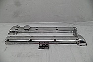 Jaguar Aluminum Valve Covers BEFORE Chrome-Like Metal Polishing and Buffing Services - Aluminum Polishing Services