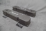 Indy Cylinder Head Aluminum Valve Covers BEFORE Chrome-Like Metal Polishing and Buffing Services - Aluminum Polishing Services PLUS Custom Painting Services 