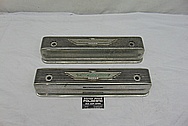 1965 Ford Thunderbird Aluminum Valve Covers BEFORE Chrome-Like Metal Polishing and Buffing Services - Aluminum Polishing - Valve Cover Polishing - Plus Custom Painting Services