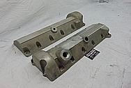 Ford Aluminum Valve Covers BEFORE Chrome-Like Metal Polishing and Buffing Services - Aluminum Polishing - Valve Cover Polishing