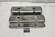 Mopar Performance Aluminum Valve Covers BEFORE Chrome-Like Metal Polishing - Aluminum Polishing and Custom Painting Service 