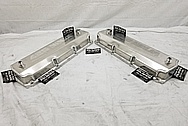 Ford 429 Ninja Performance Aluminum Valve Covers BEFORE Chrome-Like Metal Polishing - Aluminum Polishing and Custom Painting Service