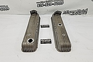 Buick Vintage Aluminum V8 Engine Valve Covers BEFORE Chrome-Like Metal Polishing - Aluminum Polishing Services