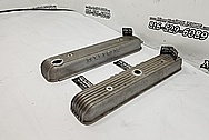 Buick Vintage Aluminum V8 Engine Valve Covers BEFORE Chrome-Like Metal Polishing - Aluminum Polishing Services