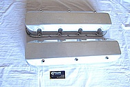 V8 Aluminum Valve Covers BEFORE Chrome-Like Metal Polishing and Buffing Services