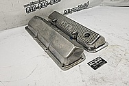 351 Cleveland Aluminum Valve Covers BEFORE Chrome-Like Metal Polishing - Aluminum Polishing - Valve Cover Polishing