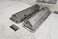 351 Cleveland Aluminum Valve Covers BEFORE Chrome-Like Metal Polishing - Aluminum Polishing - Valve Cover Polishing