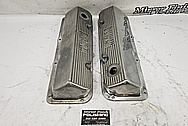 351 Cleveland Aluminum Valve Covers BEFORE Chrome-Like Metal Polishing - Aluminum Polishing - Valve Cover Polishing