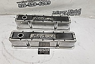 Edelbrock Aluminum Valve Covers BEFORE Chrome-Like Metal Polishing - Aluminum Polishing - Valve Cover Polishing