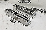 Edelbrock Aluminum Valve Covers BEFORE Chrome-Like Metal Polishing - Aluminum Polishing - Valve Cover Polishing