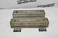 1956 Ford Thunderbird Valve Covers BEFORE Chrome-Like Metal Polishing and Buffing Services / Restoration Services - Aluminum Polishing - Valve Cover Polishing - Plus Custom Painting Services 