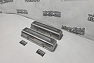 Chevy Corvette Aluminum Valve Covers BEFORE Chrome-Like Metal Polishing and Buffing Services - Aluminum Polishing Plus Custom Painting Services