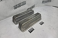 Ford Thunderbird Aluminum Valve Covers BEFORE Chrome-Like Metal Polishing and Buffing Services - Aluminum Polishing - Valve Cover Polishing 