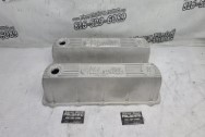 Oldsmobile Aluminum Valve Covers BEFORE Chrome-Like Metal Polishing and Buffing Services / Restoration Services - Aluminum Polishing - Valve Cover Polishing - Plus Custom Painting Services 