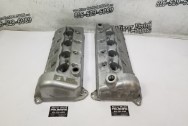 Ford Mustang Cobra Aluminum Valve Covers BEFORE Chrome-Like Metal Polishing - Aluminum Polishing - Valve Cover Polishing Service