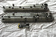 Chevrolet LS1 Aluminum Engine Valve Covers BEFORE Chrome-Like Metal Polishing and Buffing Services Plus Painting Services 