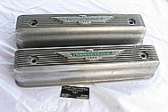 Ford Thunderbird V8 Aluminum Valve Covers BEFORE Chrome-Like Metal Polishing and Buffing Services