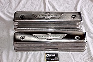 Ford Thunderbird Aluminum Valve Covers BEFORE Chrome-Like Metal Polishing and Buffing Services / Restoration Services 