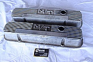 Mickey Thompson Aluminum Valve Covers BEFORE Chrome-Like Metal Polishing and Buffing Services / Restoration Services 