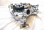 Dodge Challenger 6.1L Hemi Engine Aluminum Water Pump AFTER Chrome-Like Metal Polishing and Buffing Services