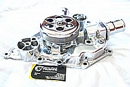 Dodge Hemi 6.1L Engine Aluminum Water Pump AFTER Chrome-Like Metal Polishing and Buffing Services