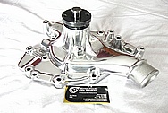 Aluminum V8 Engine Water Pump AFTER Chrome-Like Metal Polishing and Buffing Services