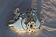 Pontiac V8 Aluminum Waterpump AFTER Chrome-Like Metal Polishing and Buffing Services